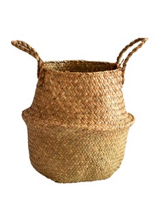 Generic Seaweed Woven Flower Basket Small Wood 23 x 17centimeter  - Image 1