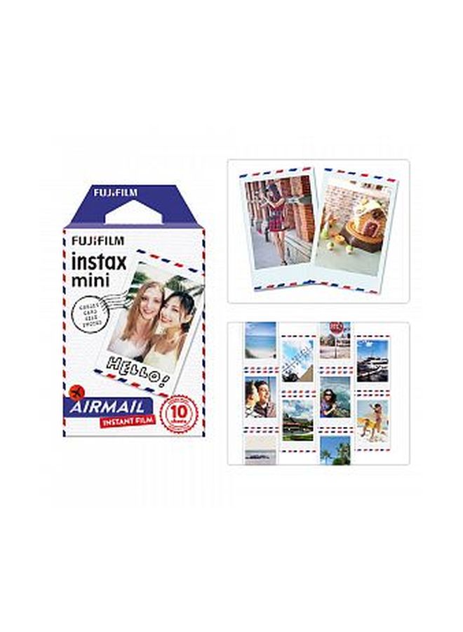 10-Sheet Instax Mini Airmail Film Multicolour