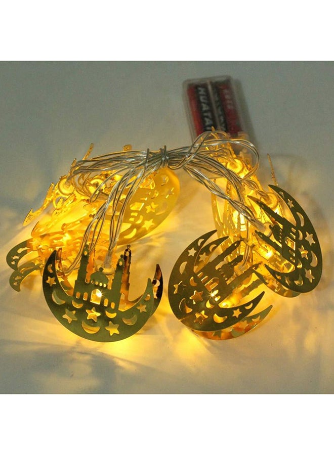 Ramadan String Lights Shape Of Moon And Masjid Gold 200centigram