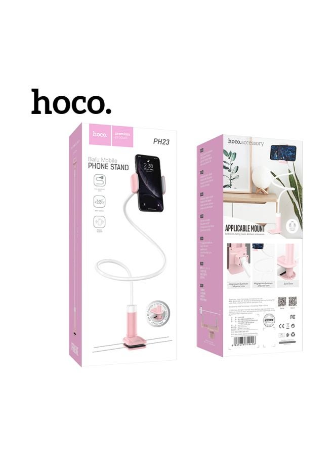 Hoco - Balu Mobile Phone Stand Pink/White - Image 1