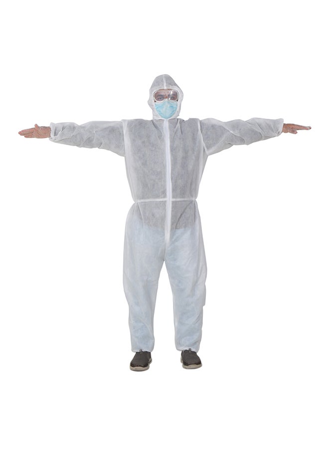 Disposable Coverall Protective Suit White Free Size - Image 2