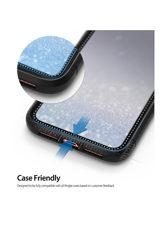 Ringke Tempered Glass Invisible Defender For Apple iPhone XR or for Apple iPhone 11 Screen Protector Jewel Edition Clear/Black - Image 2