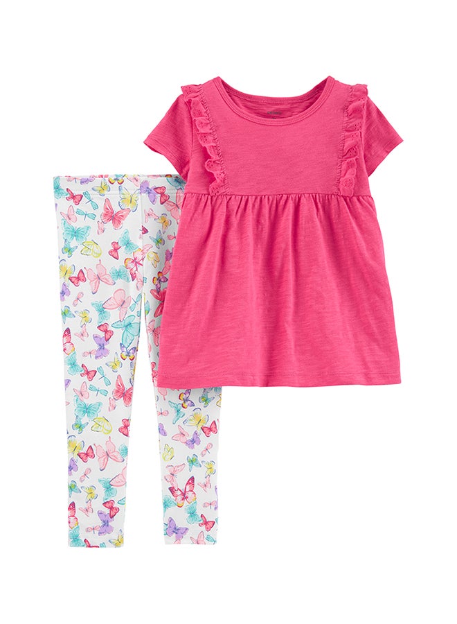 carter's 2-Piece Jersey Top & Legging Set Pink - Image 1