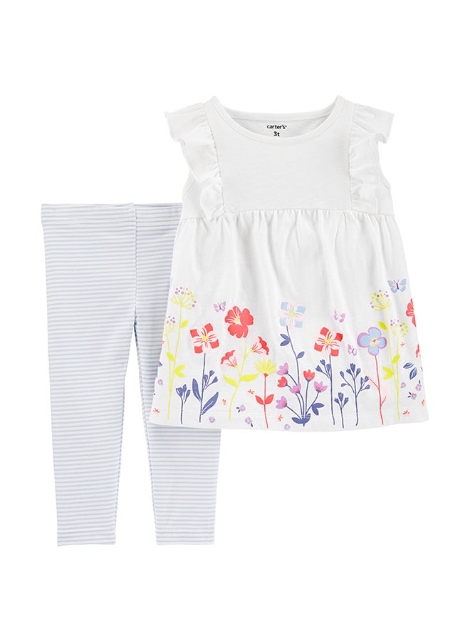 carter's - Floral Top and Pants Set Multicolour - Image 1