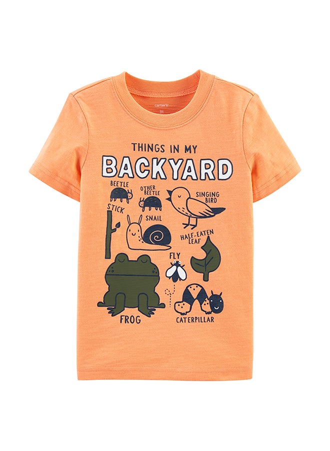 carter's Glow-In-The-Dark Printed T-Shirt Coral  - Image 1