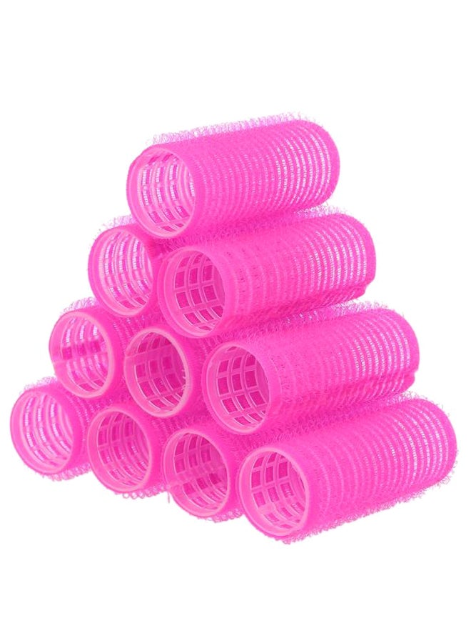 10-Piece Self Grip Hair Curling Roller Set Pink