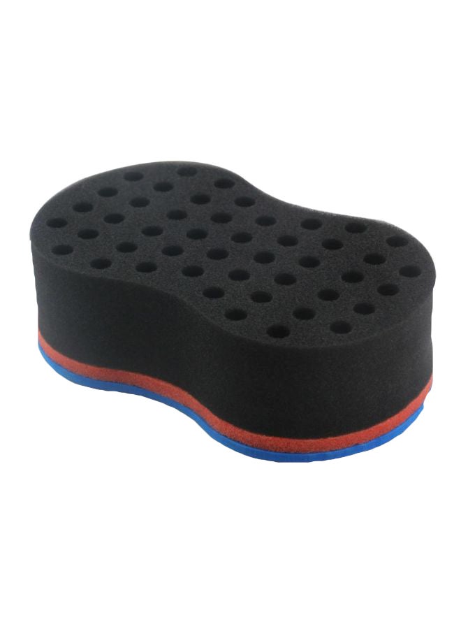 Single Side Wave-Shaped Twist Hair Sponge Black/Blue/Red - Image 2