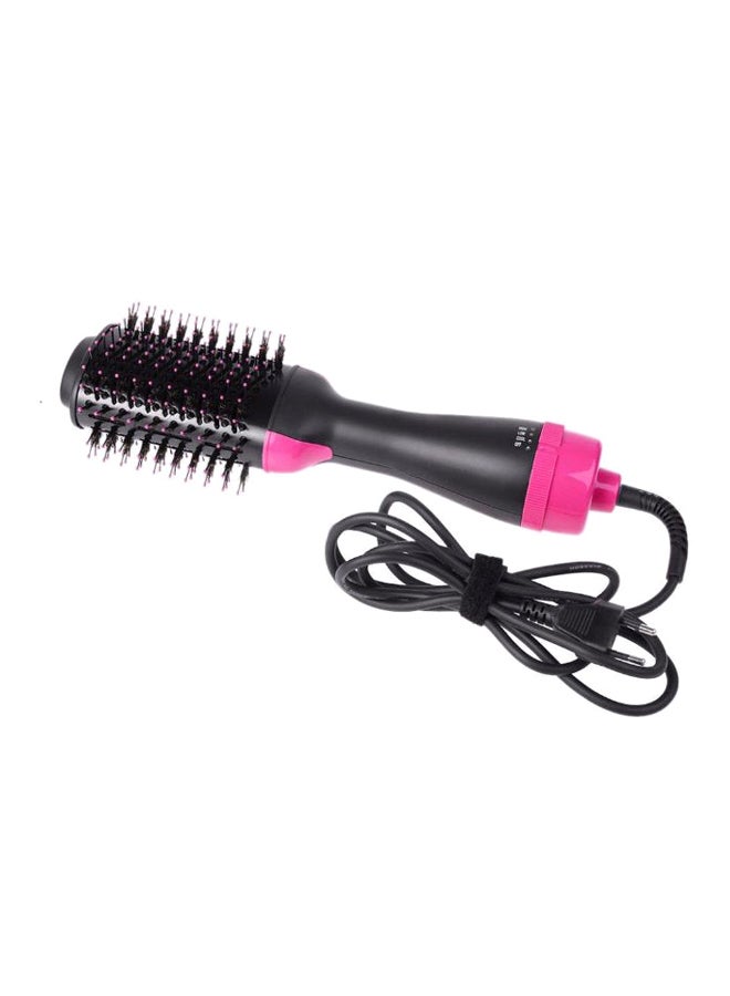 فرشاة كهربائية دوارة مُتعددة الوظائف 2 في 1 مُخصص لتجفيف الشعر بالهواء الساخن أسود/وردي - Image 1