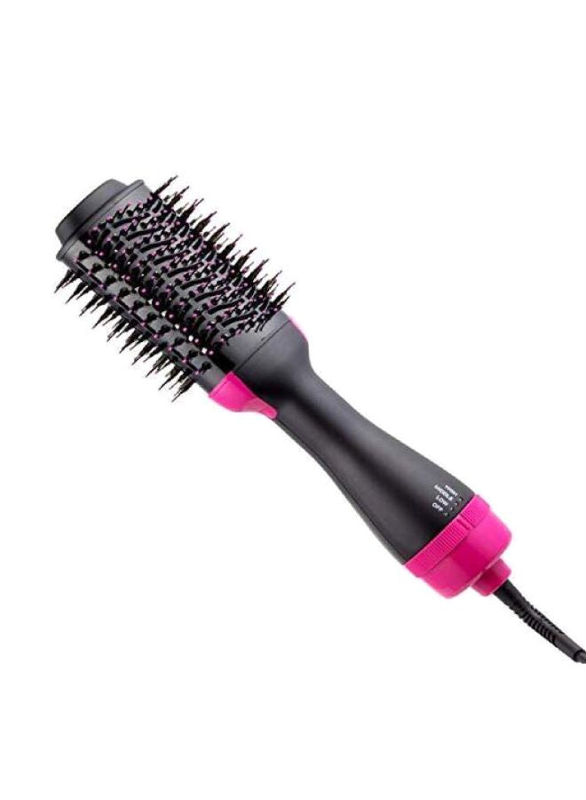 فرشاة كهربائية دوارة مُتعددة الوظائف 2 في 1 مُخصص لتجفيف الشعر بالهواء الساخن أسود/وردي - Image 2