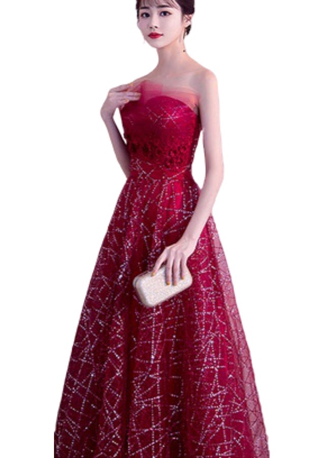 Sparkling Evening Flared Dress Red - v1588767399/N36015960V_3