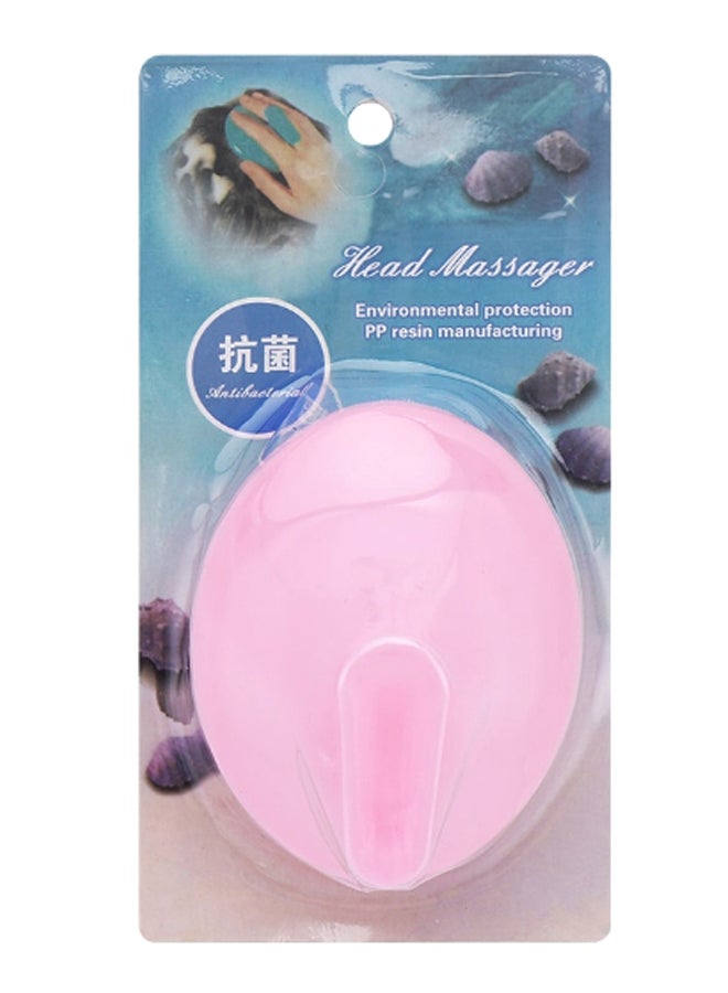 Antibacterial Head Massage Comb Pink/Clear 10cm - Image 1