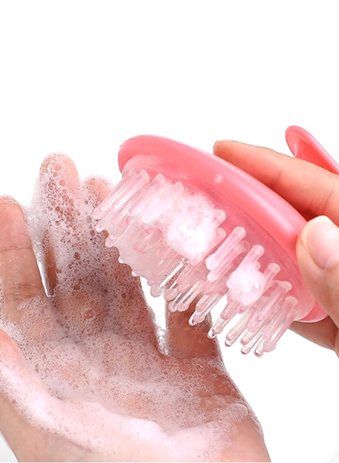 Antibacterial Head Massage Comb Pink/Clear 10cm - Image 3