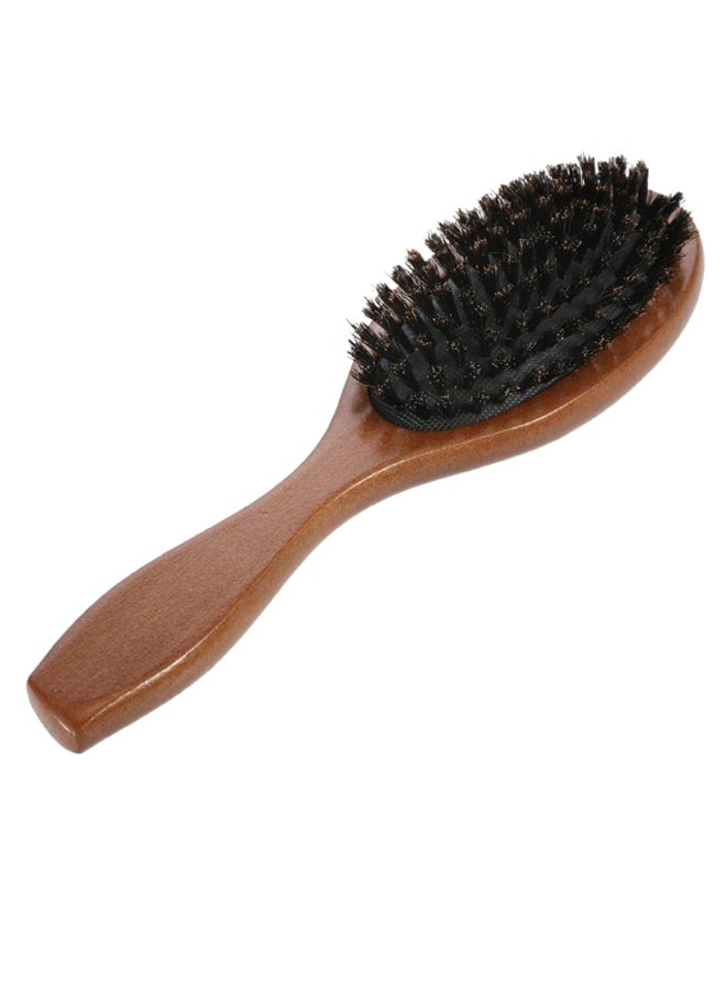 Natural Boar Bristle Hair Brush Brown/Black 22 x 6.5cm - Image 3