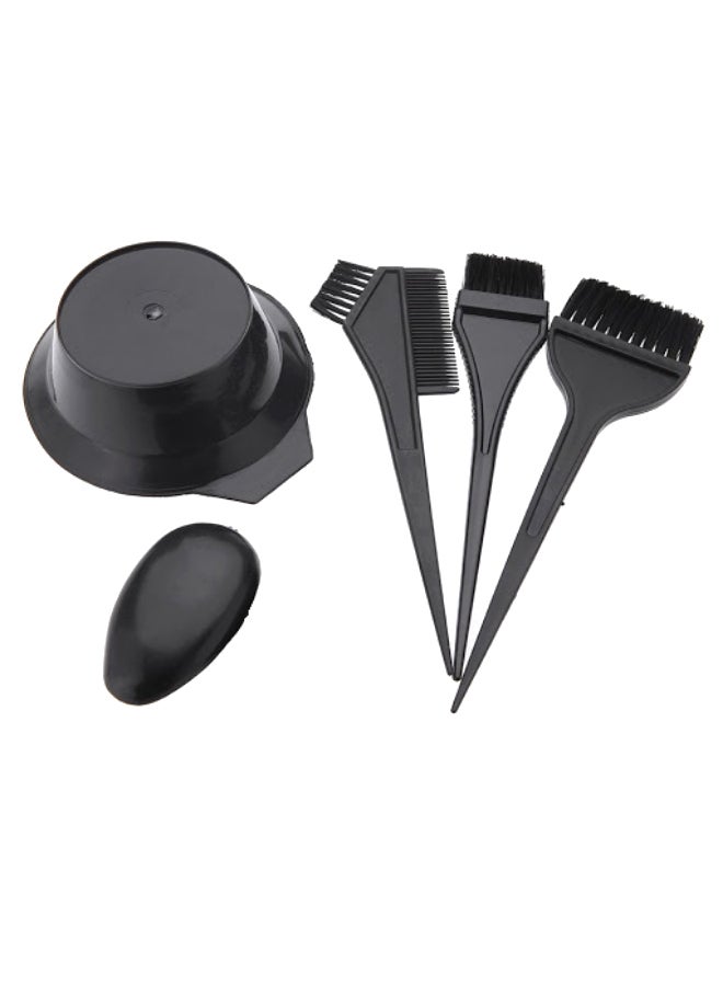 5-Piece Professional Salon Hair Dye Tool Kit Black - Image 1