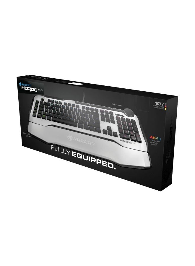 روكات لوحة مفاتيح للألعاب هوردي إيمو بإضاءة متعددة الألوان أبيض/ أسود - Image 3