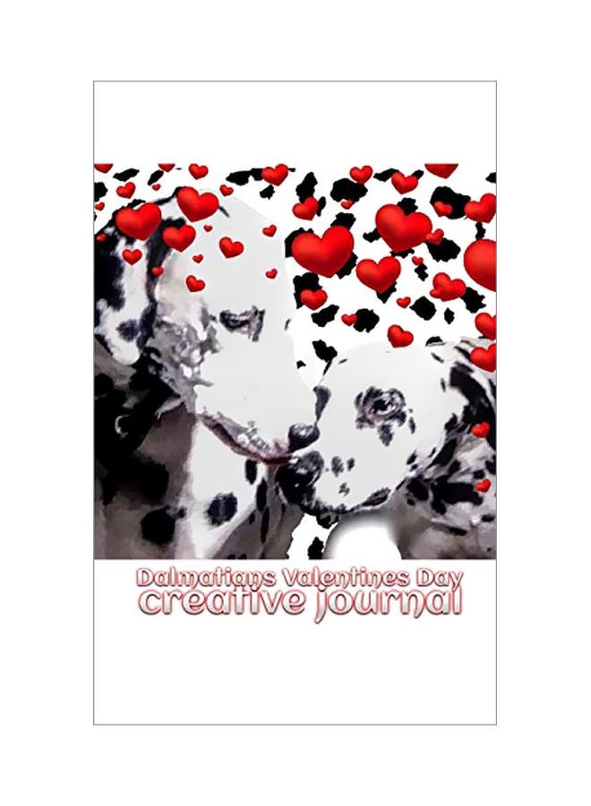 Dalmatians Valentine's Day Creative Journal White/Black/Red