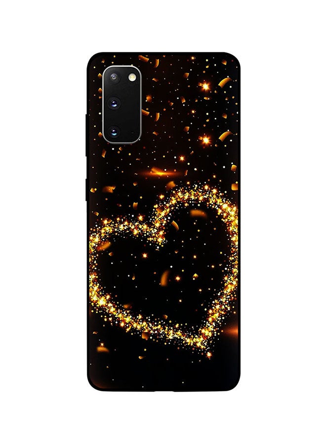 Theodor Protective Case Cover For Samsung Galaxy S20 Black/Gold/Orange