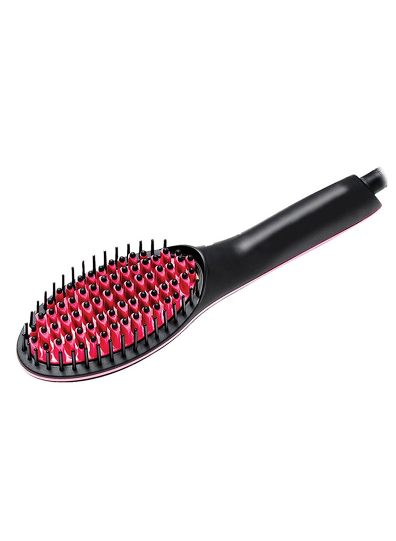 SIMPLY STRAIGHT - Magic Straight Hair straightener Brush Comb Black/Pink - Image 1
