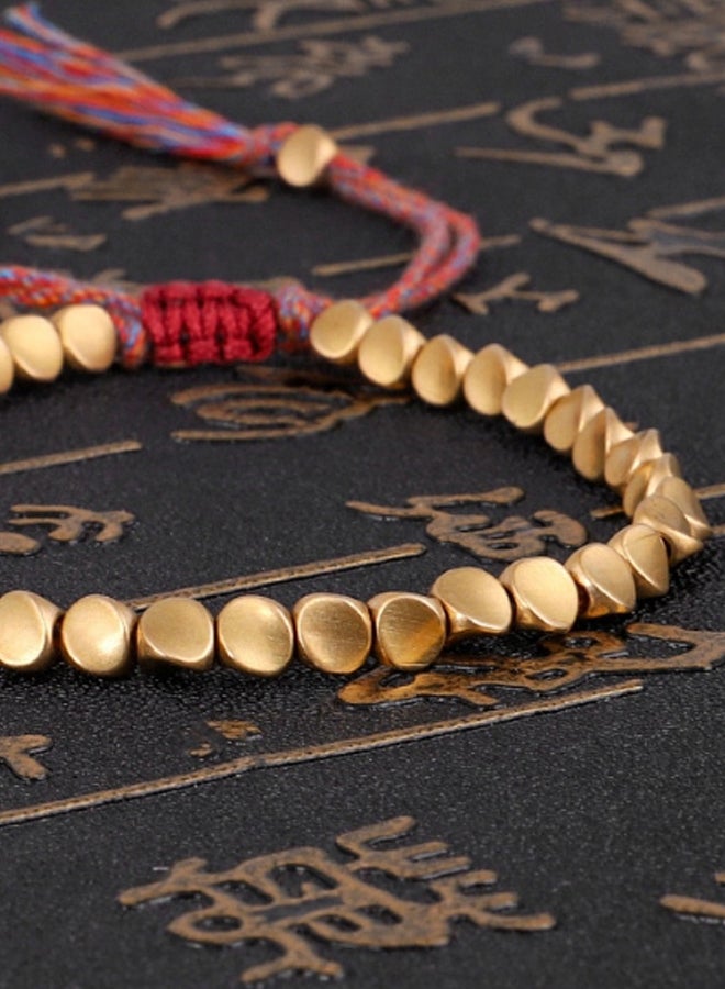 Beauenty - Handmade Tibetan Buddhist Braided Beads Lucky Rope Bracelet - Image 1