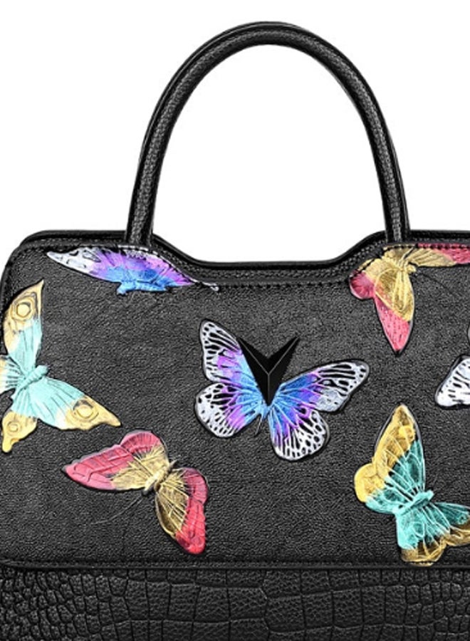 Generic - Print Patchwork Shoulder Bag Black - Image 1