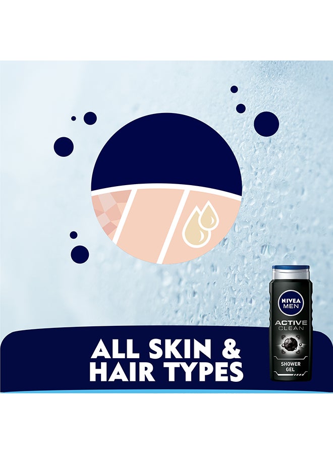 Nivea Acive Clean Shower Gel 500ml  - Image 4