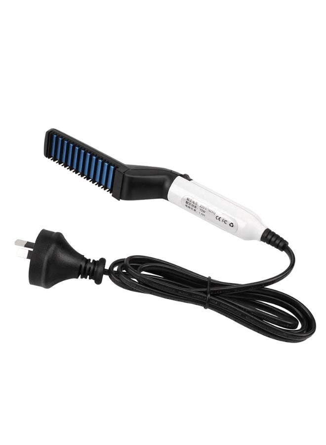 2-In-1 Multifunctional Beard Hair Straightener Comb Black/White/Blue - Image 1