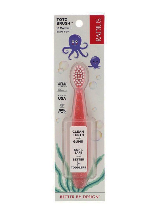 Radius Extra Soft Totz Plus Toothbrush Coral/White - Image 2