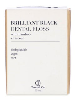 Terra & Co. Bamboo Charcoal Brilliant Dental Floss Black 32yard  - Image 1