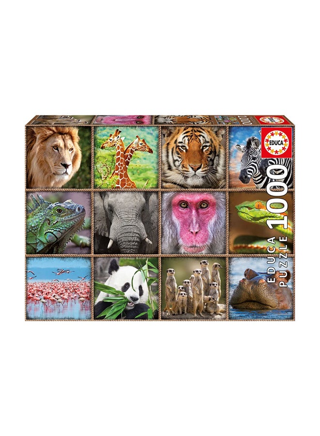 EDUCA Wild Animals Collage Jigsaw Puzzle multicolour 
