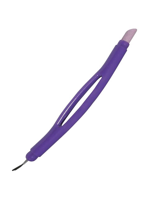 Cuticle Pusher Purple/Silver