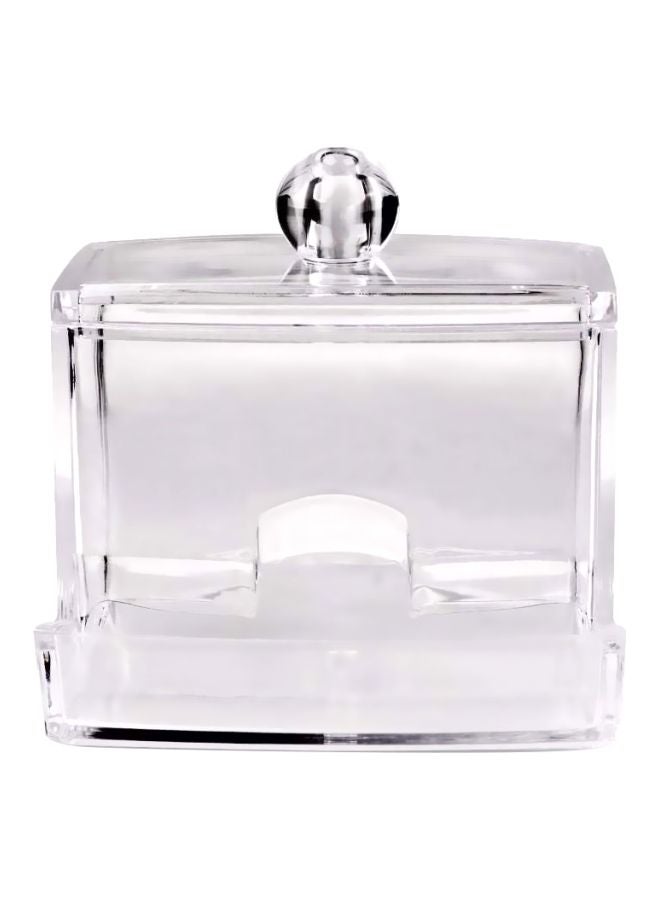 Cotton Swabs Stick Storage Box Clear - Image 1