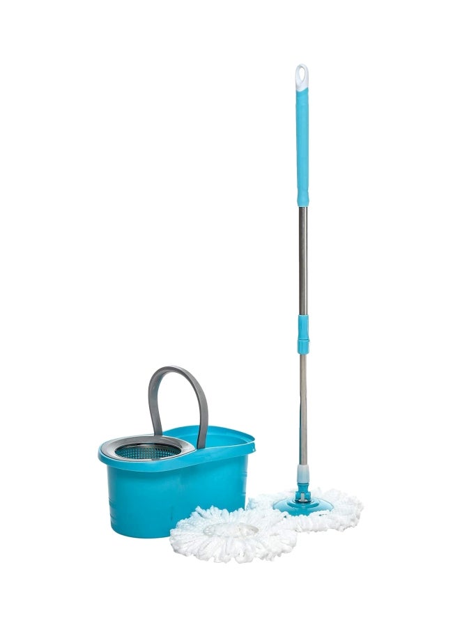 Rotating Mop With Bucket Set Blue/White/Silver - Image 1