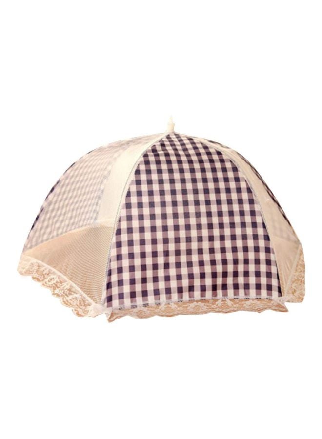 Pop-Up Mesh Umbrella Food Cover Beige/Blue