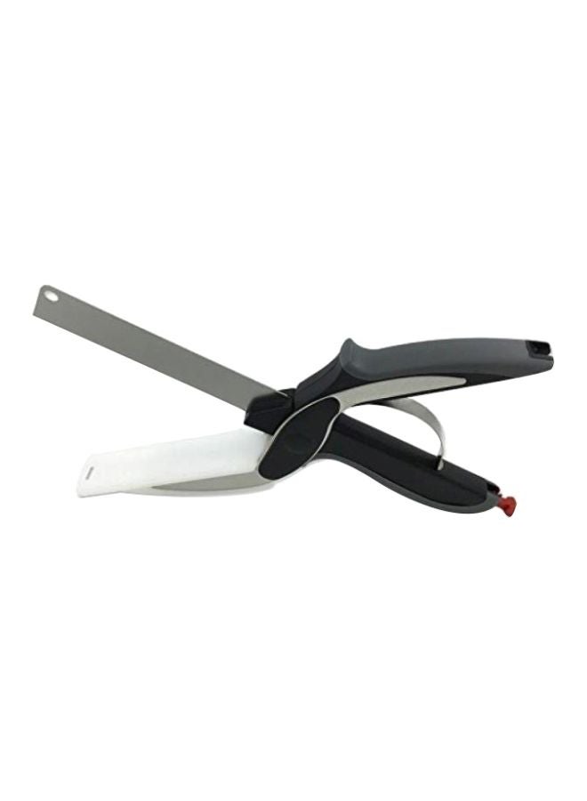 Stainless Steel 2-In-1 Cutting Board Scissors Silver/Black/Grey