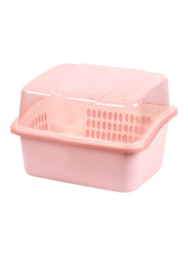 Generic Cutlery Dish Drying Storage Box Pink 46x33.5x38cm 