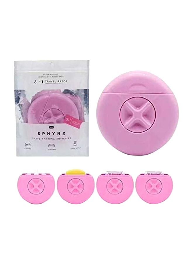 3-In-1 Portable Razor Pink - Image 1