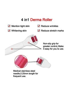 Derma Roller 4-In-1 Derma Roller Set White/Red  - Image 3