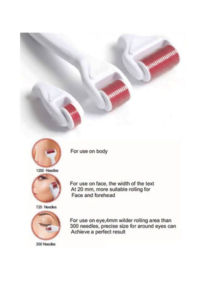 Derma Roller 4-In-1 Derma Roller Set White/Red  - Image 2