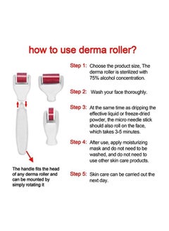 Derma Roller 4-In-1 Derma Roller Set White/Red  - Image 4