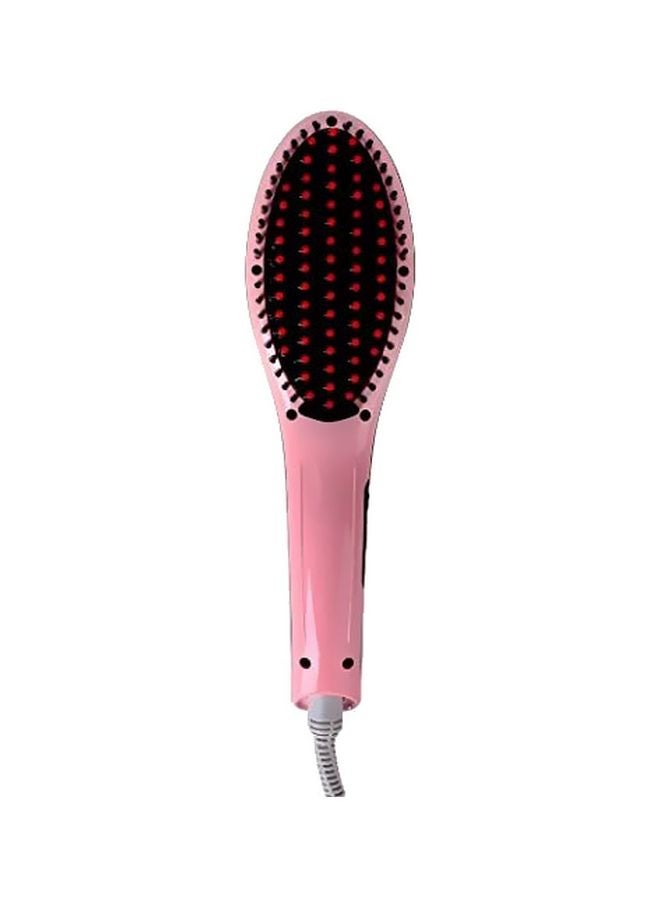 Hair Straightening Brush Pink/Black - Image 3