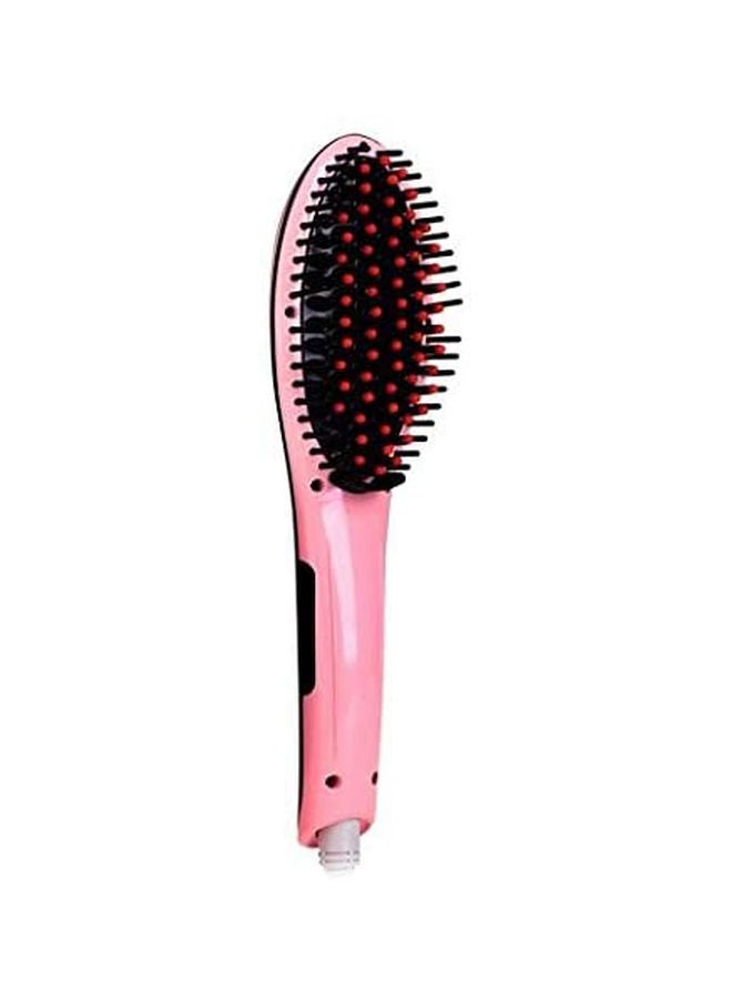 Hair Straightening Brush Pink/Black - Image 1