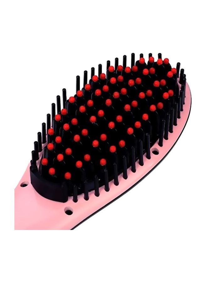 Hair Straightening Brush Pink/Black - Image 4