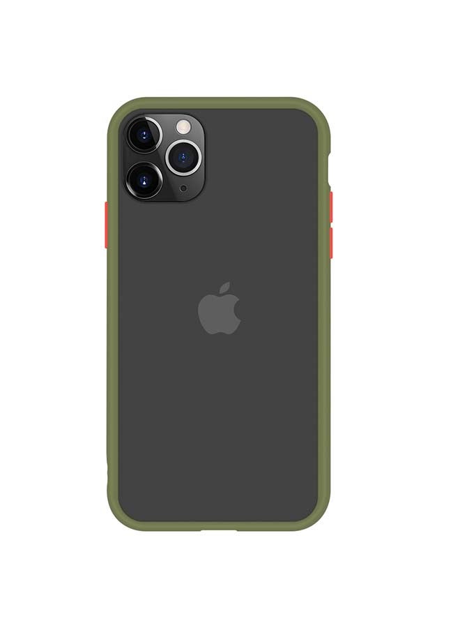 Ozone Bumper Edge Slim Ultra-Thin Lightweight Frosted Translucent Matte Protective Case Cover For Apple iPhone 11 Pro Olive Green