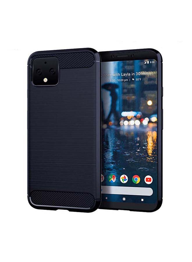 Ozone Carbon Brushed Texture Slim Ultra-Thin Lightweight Flexible Protective Cover For Google Pixel 4 XL Blue