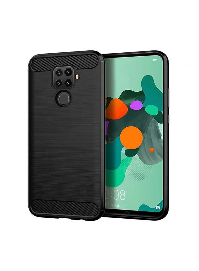 Ozone Carbon Brushed Texture Slim Ultra-Thin Lightweight Flexible Protective Cover For Huawei Mate 30 Lite/Nova 5i Pro Black