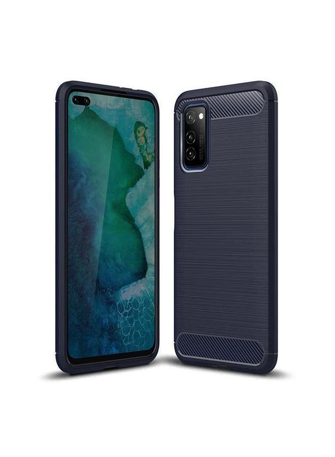 Ozone Carbon Brushed Texture Slim Ultra-Thin Lightweight Flexible Protective Cover For Honor View 30/View 30 Pro Blue