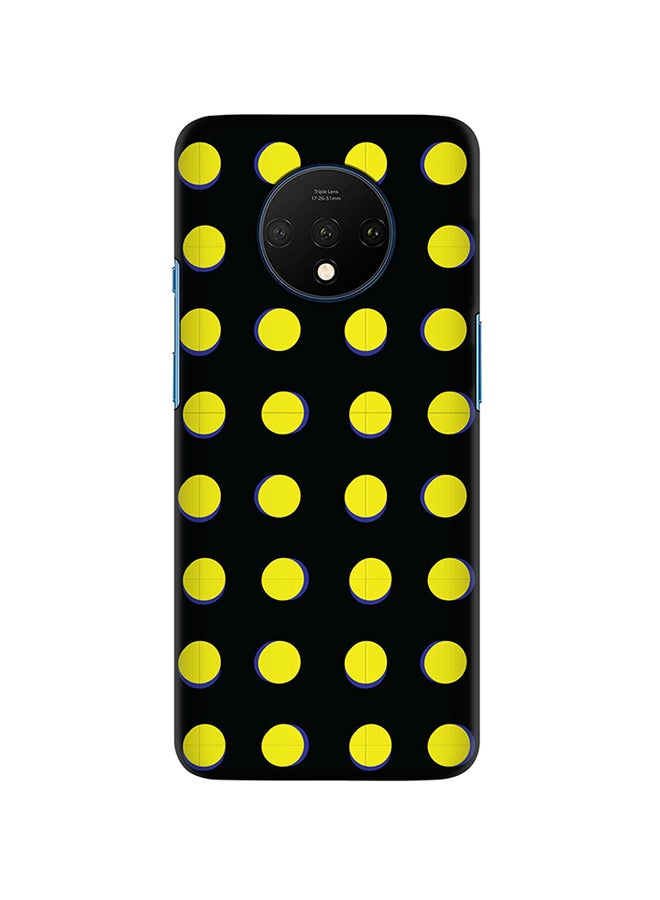 Stylizedd - Slim Snap Basic Series Anti-Scratch Customized Mobile Case Cover For OnePlus 7T Yellow Dots - Image 1