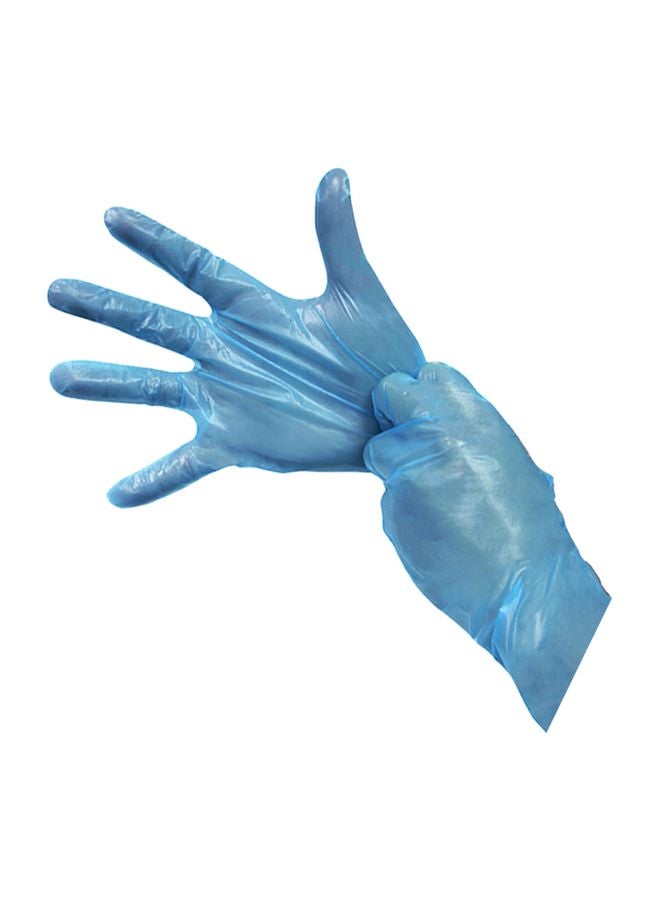 عبوة قفازات من الفينيل للاستخدام مرة واحدة مكونة من 100 قطعة أزرق - Image 2