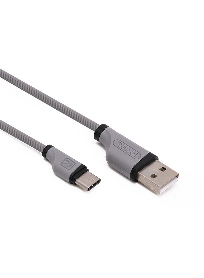 ريتشي كابل نقل بيانات وشحن Type-C رمادي  - Image 1