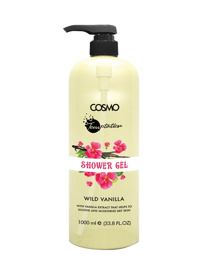 كوزمو جل الاستحمام تيمبتيشن برائحة زهرة الفانيلا البرية 1000ملليلتر